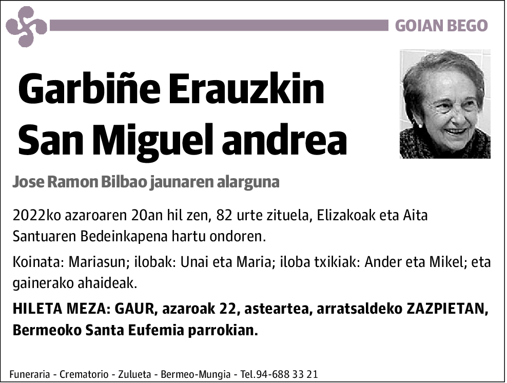 Garbiñe Erauzkin San Miguel