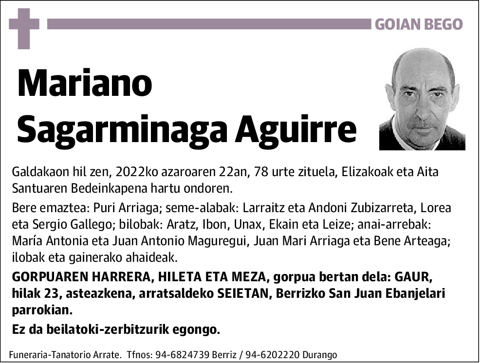 Mariano Sagarminaga Aguirre