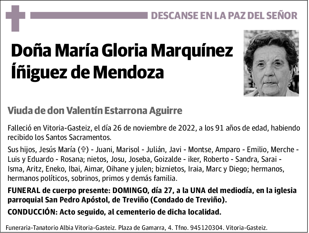 María Gloria Marquínez Íñiguez de Mendoza