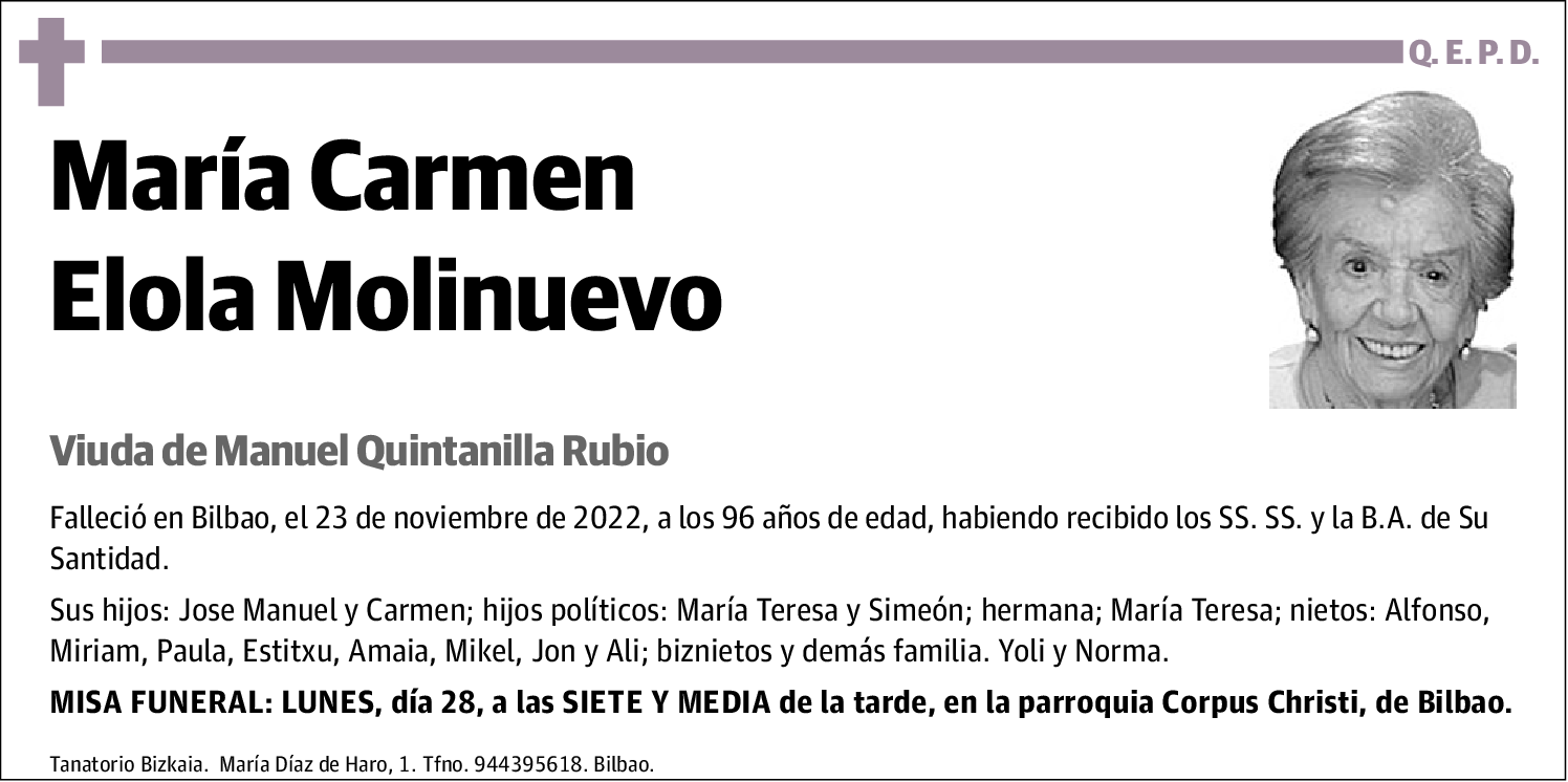 Maria Carmen Elola Molinuevo