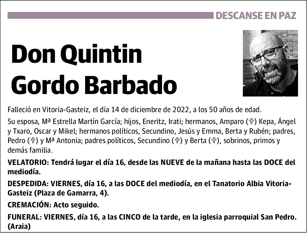Quintin (Familia) Gordo Barbado