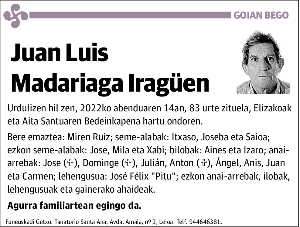 Juan Luis Madariaga Iragüen