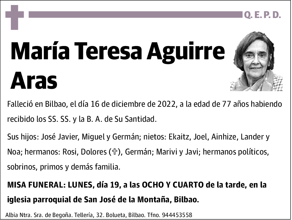 María Teresa Aguirre Aras