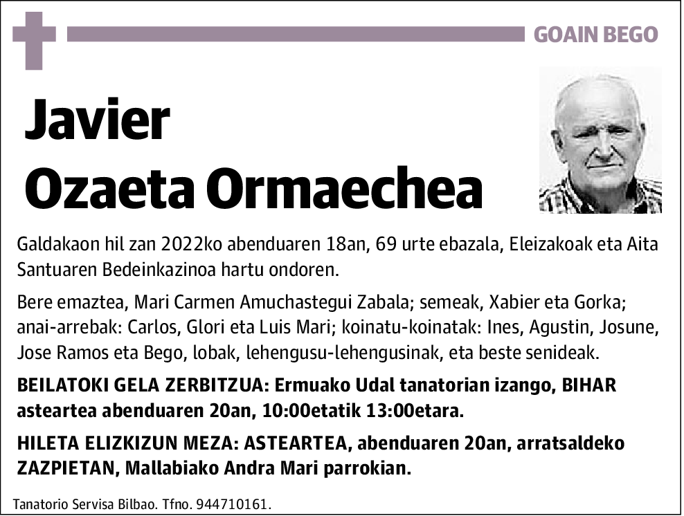 Javier Ozaeta Ormaechea
