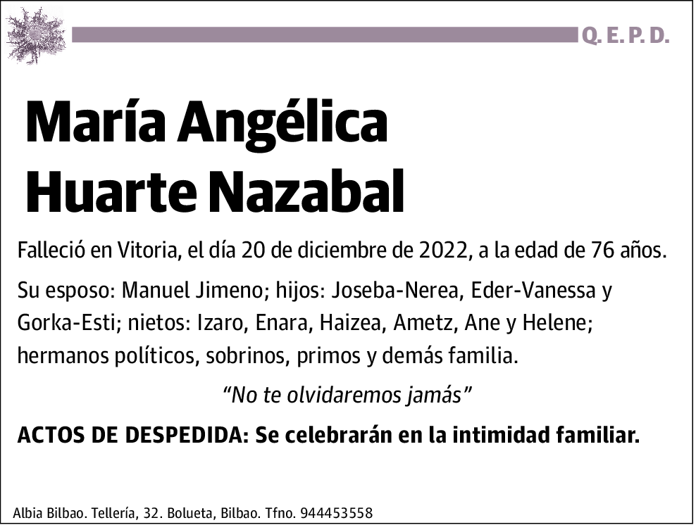 María Angélica Huarte Nazabal