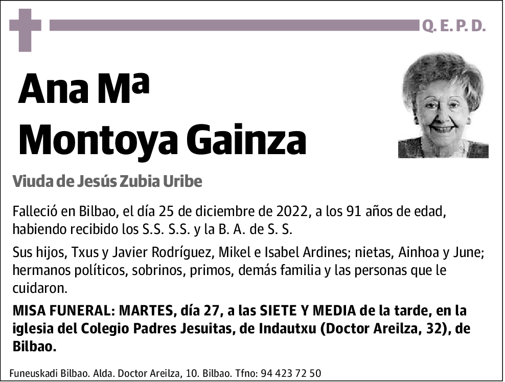 Aña Mª Montoya Gainza
