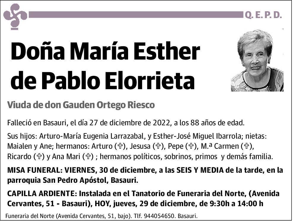 María Esther de Pablo Elorrieta