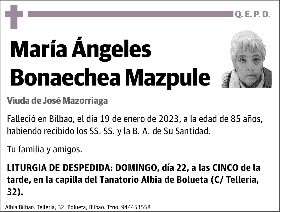 María Ángeles Bonaechea Mazpule