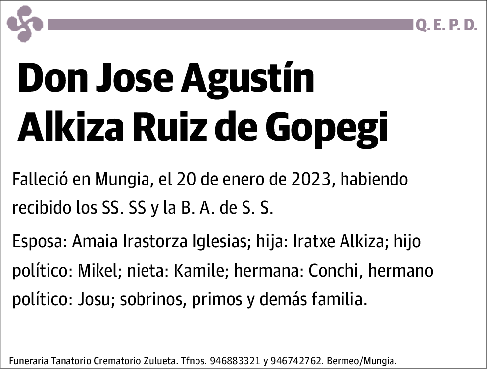 Jose Agustín Alkiza Ruiz de Gopegi