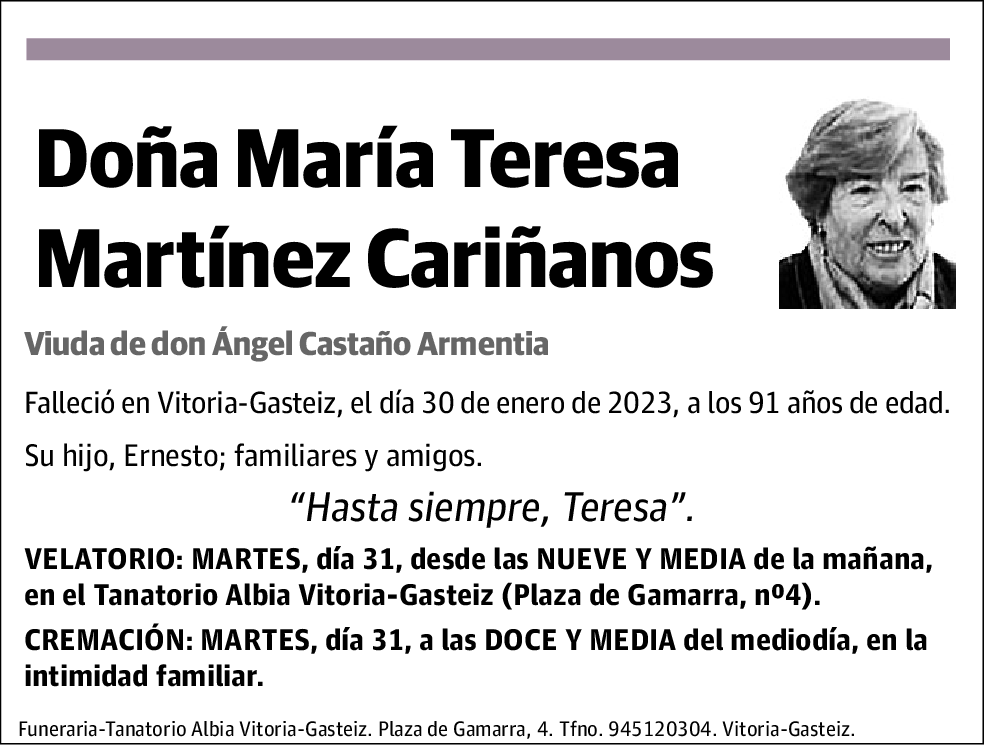 María Teresa Martínez Cariñanos