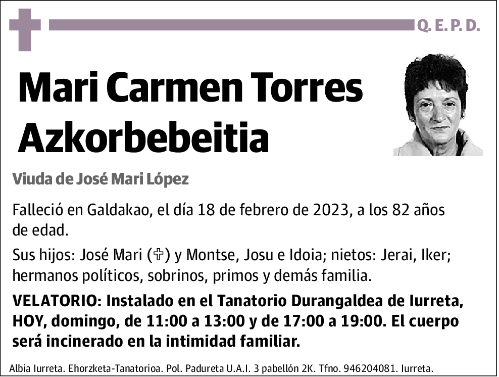 Mari Carmen Torres Azkorbebeitia