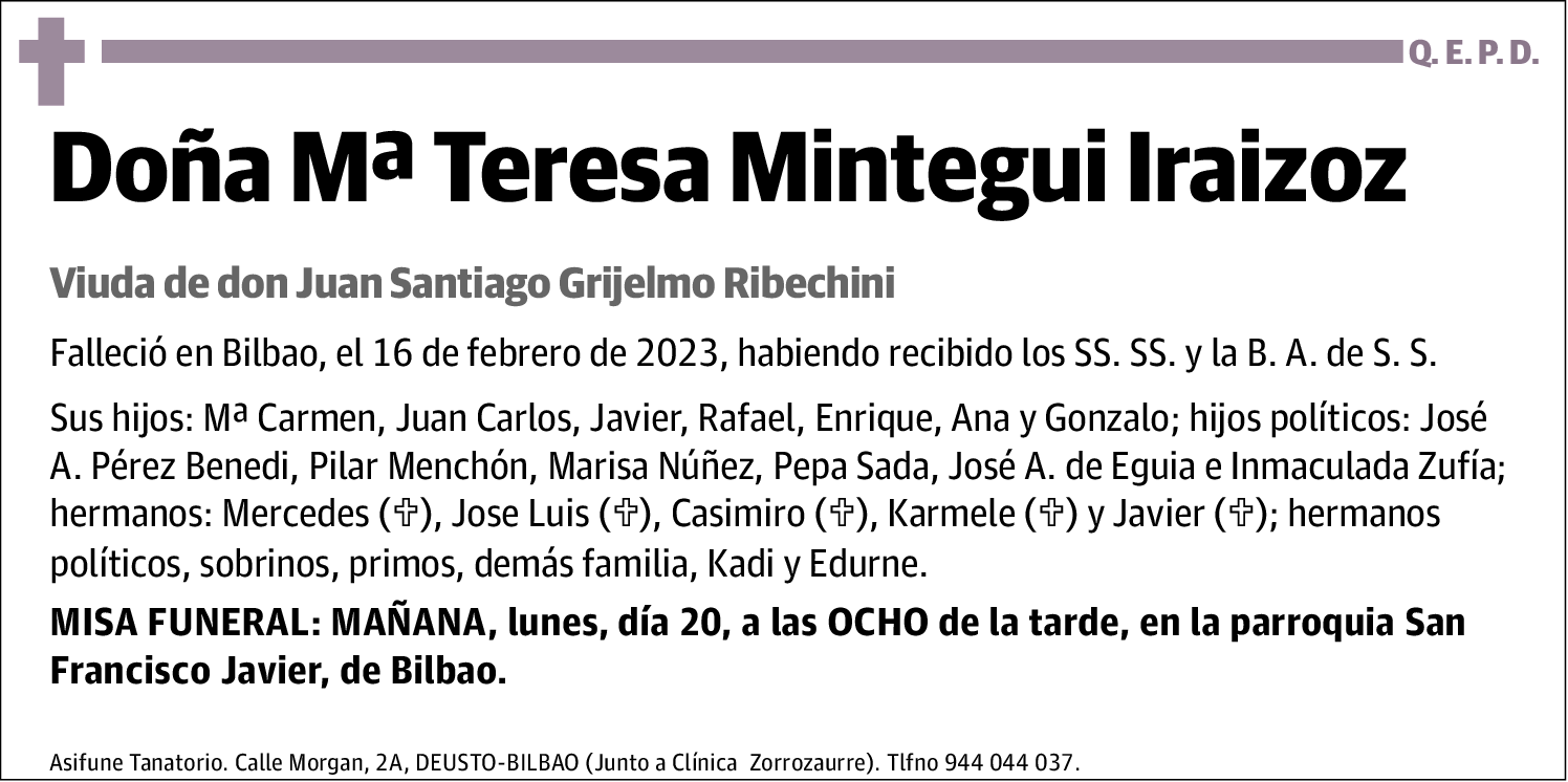Mª Teresa-Hijos Mintegui Iraizoz