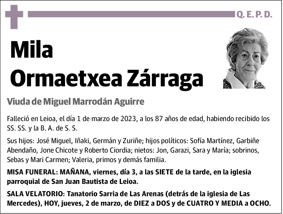 Mila Ormaetxea Zárraga