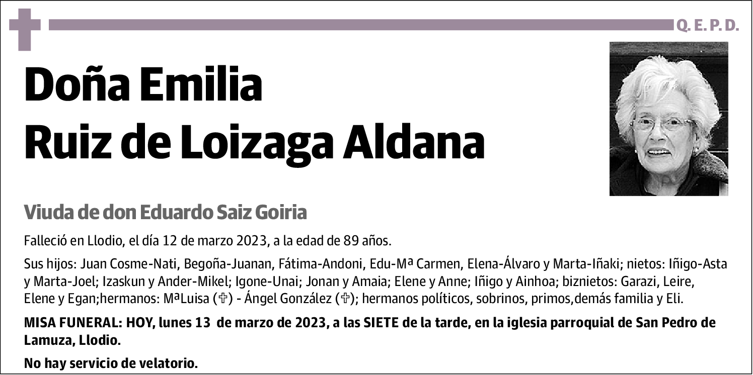 Emilia Ruiz de Loizaga Aldana