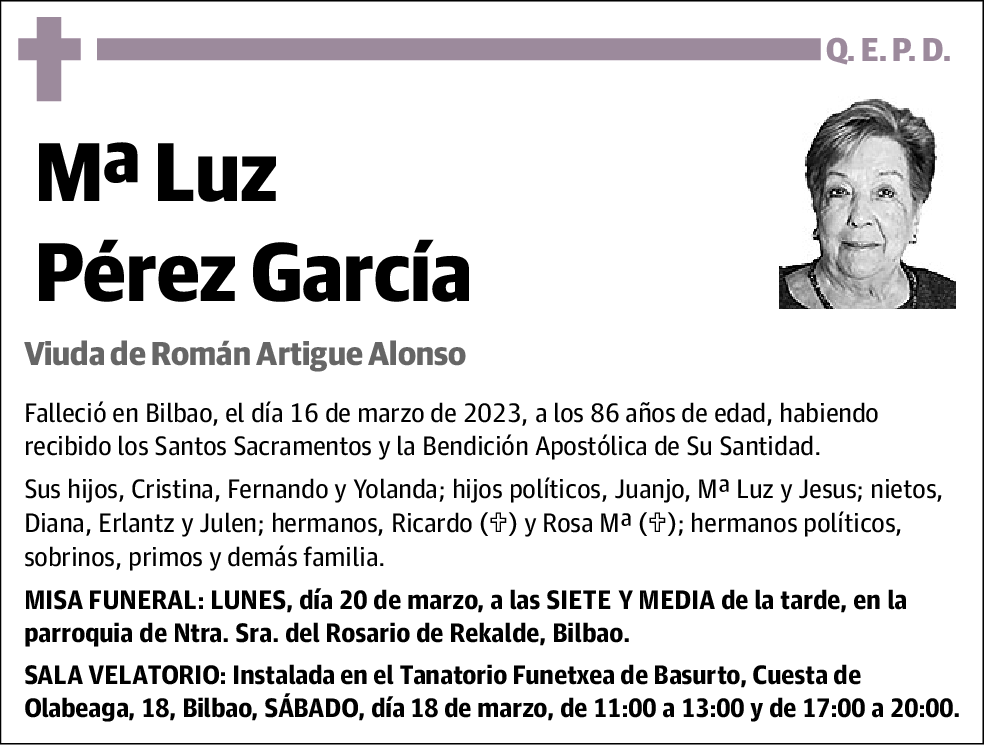 Mª Luz Pérez García