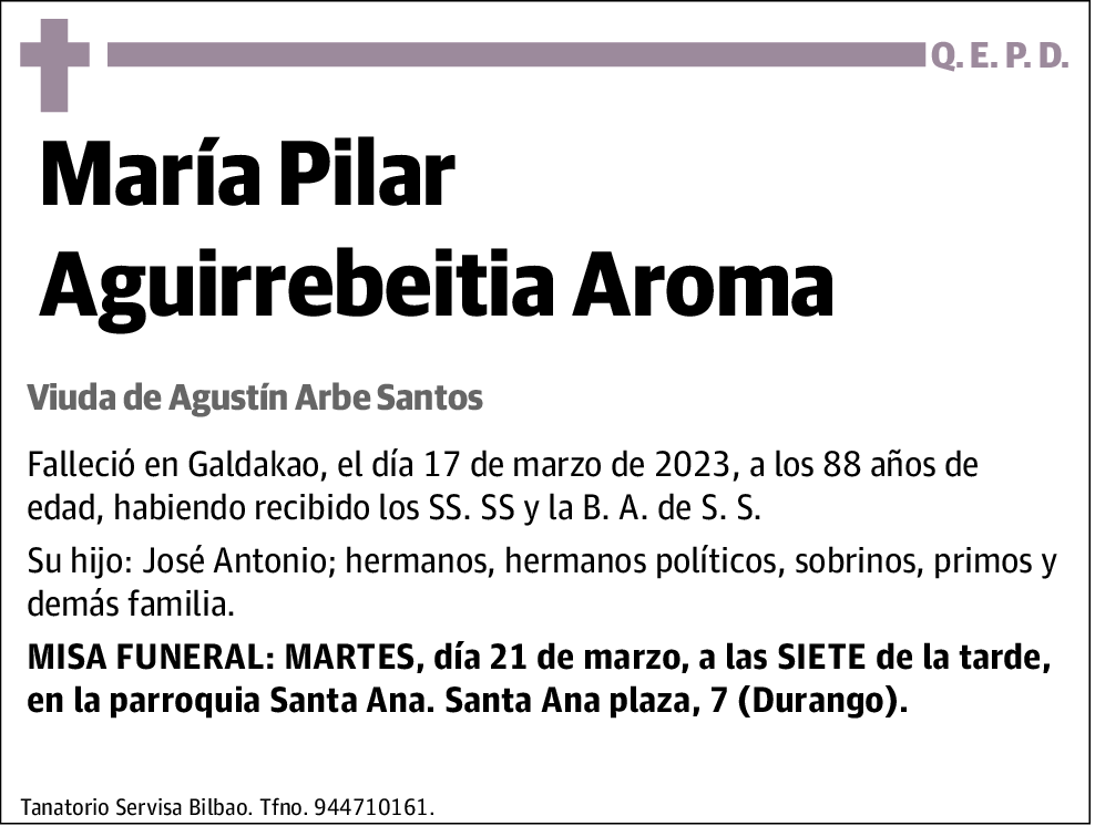 María Pilar Aguirrebeitia Aroma