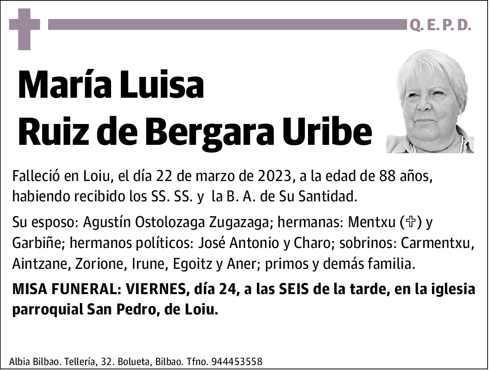 María Luisa Ruiz de Bergara Uribe