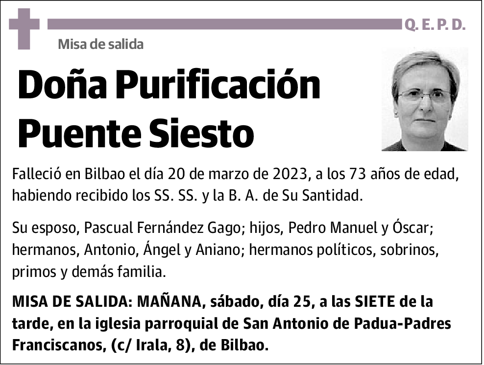 Purificacion Puente Siesto