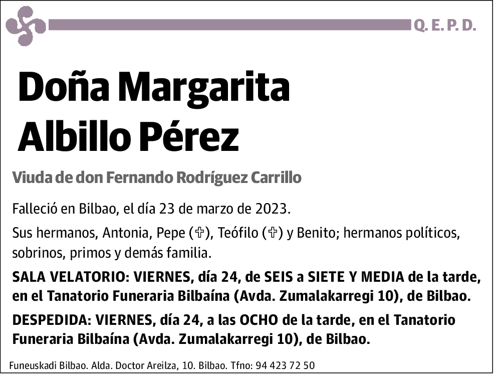 Margarita Albillo Pérez