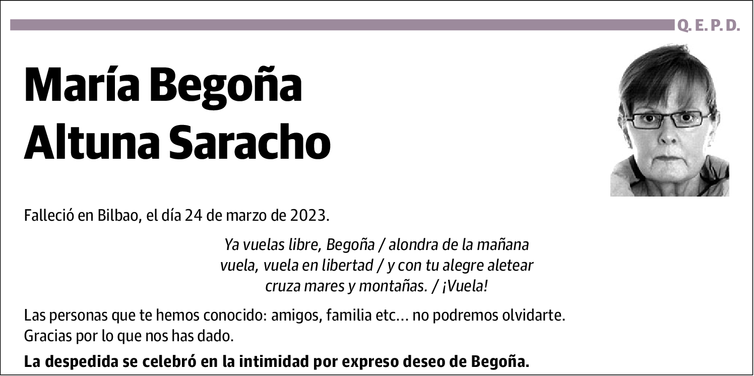 María Begoña Altuna Saracho