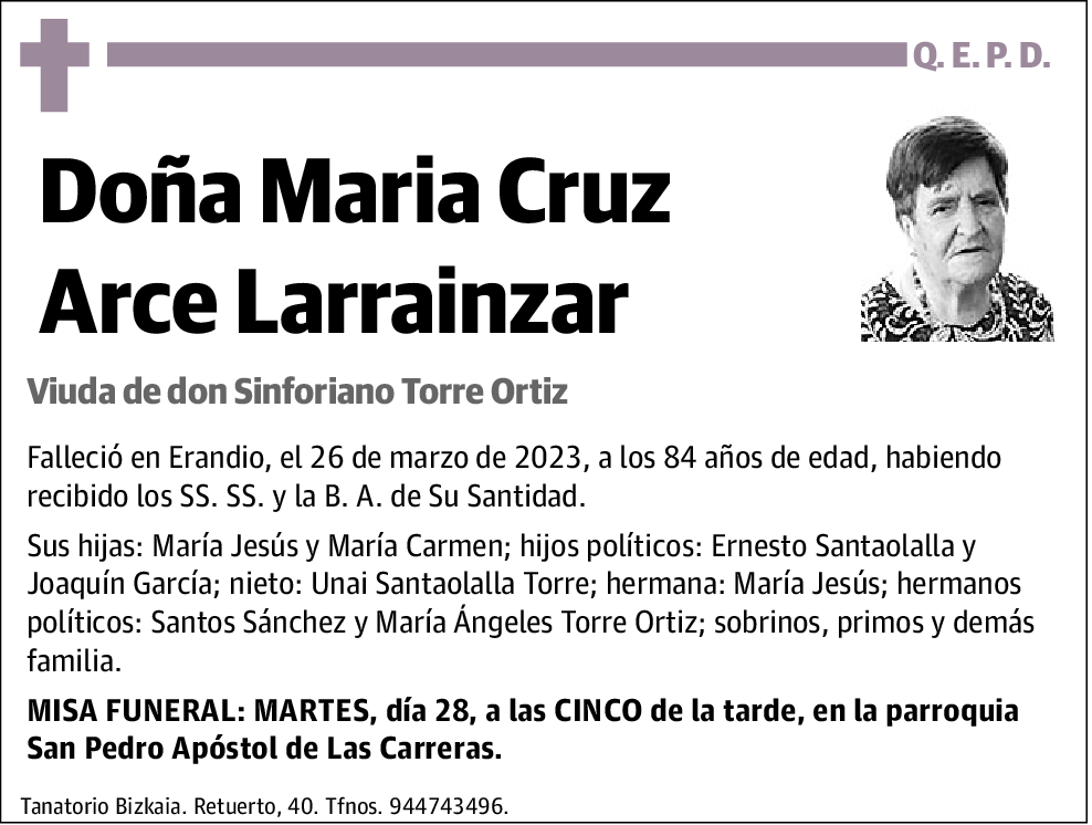 Maria Cruz Arce Larrainzar