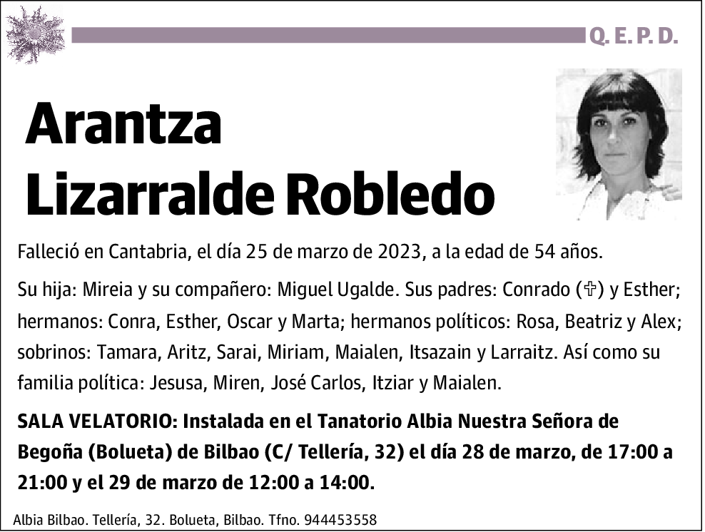 Arantza Lizarralde Robledo