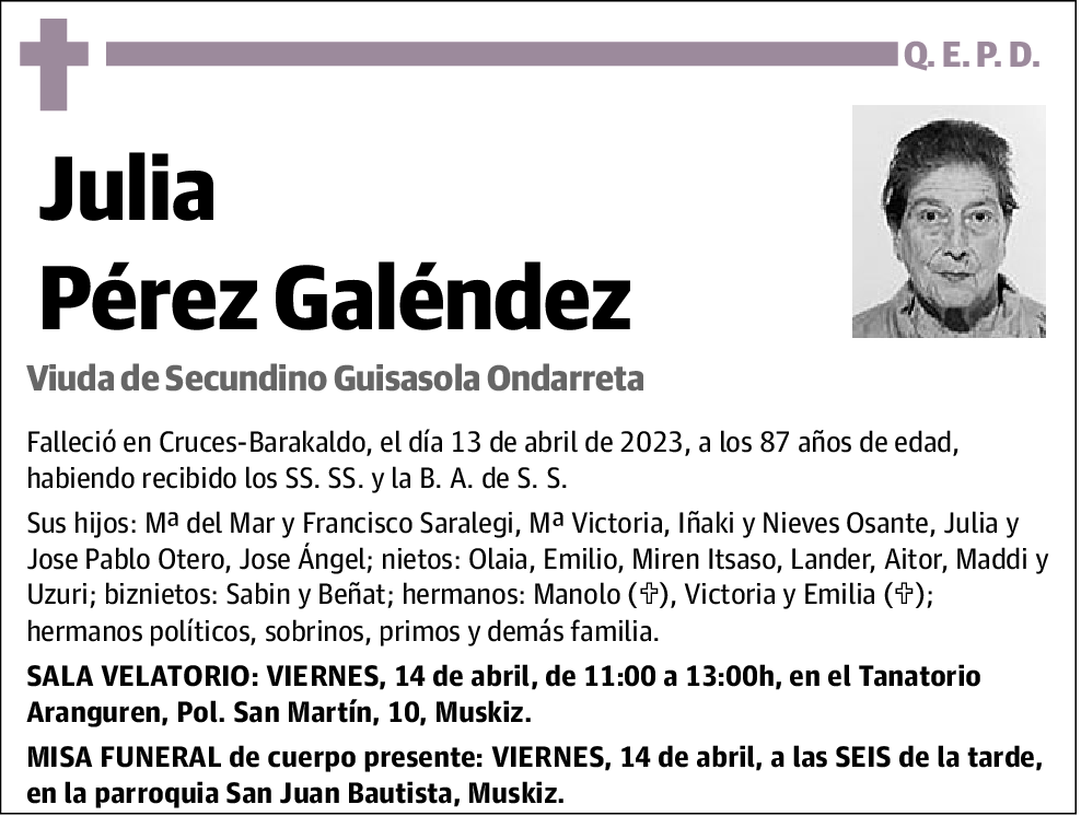 Julia Pérez Galéndez
