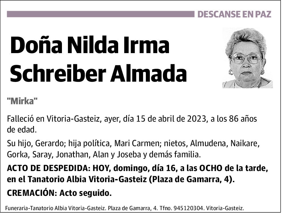 Nilda Irma Schreiber Almada