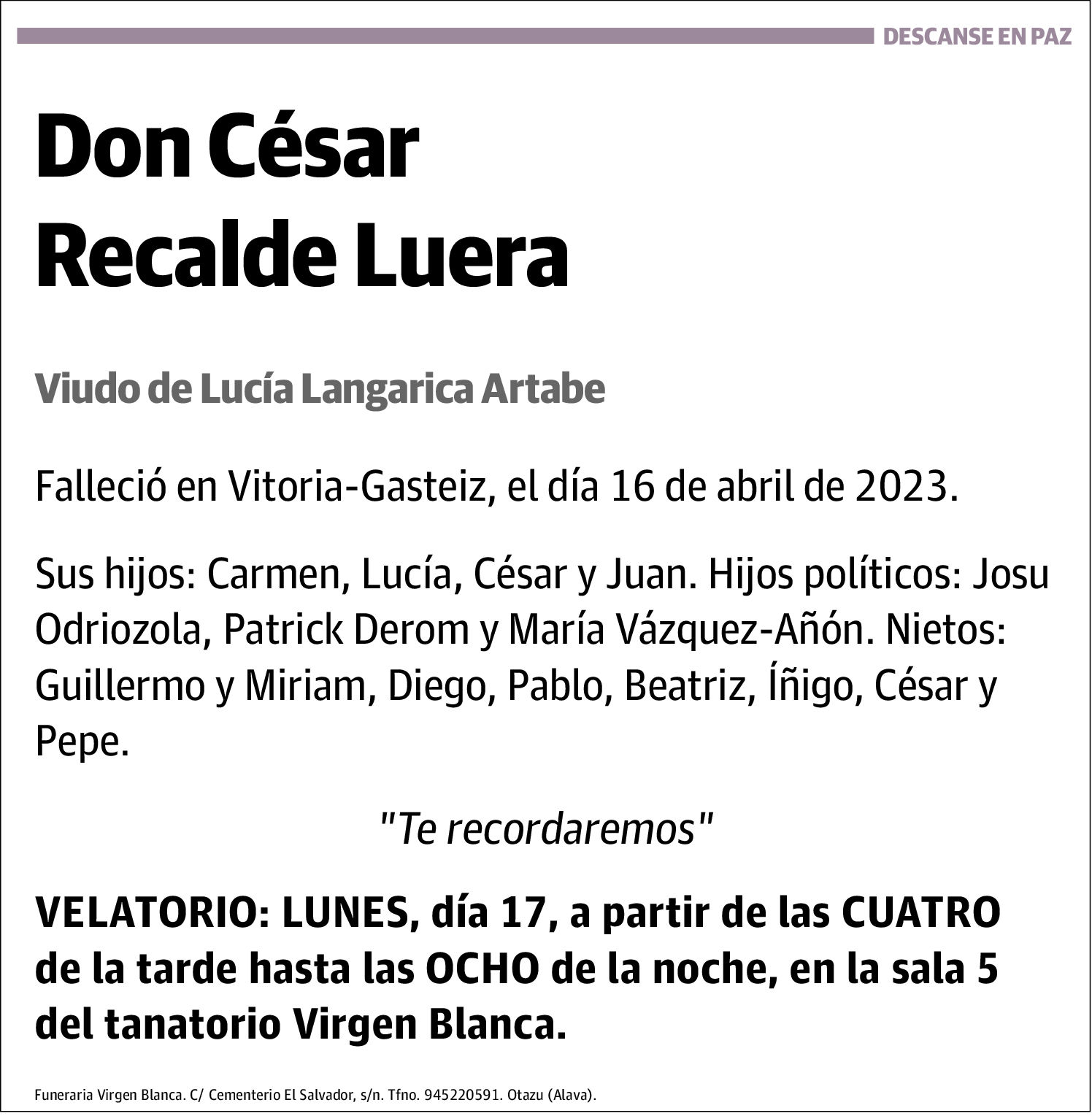 César Recalde Lucera