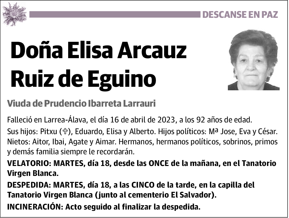 Elisa Arcauz Ruiz de Eguino