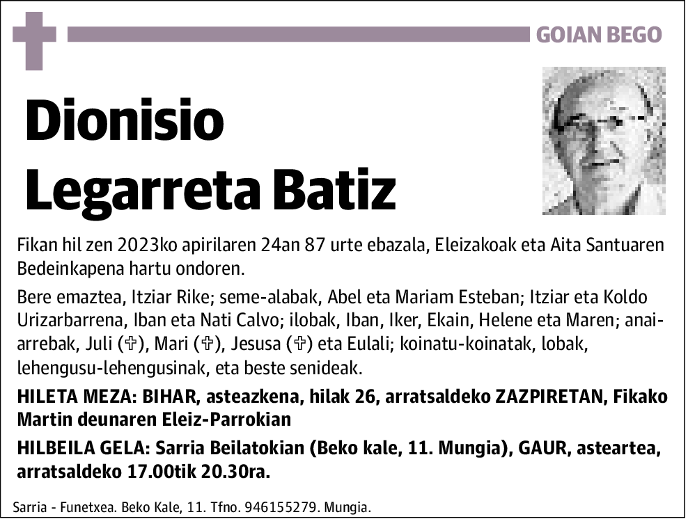 Dionisio Legarreta Batiz