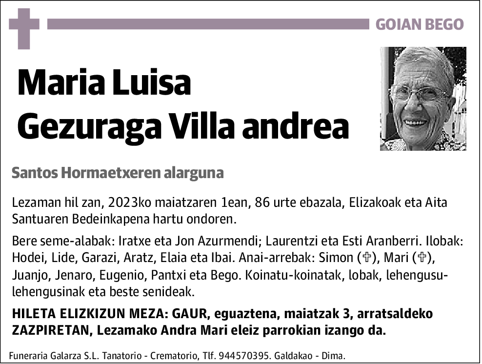 María Luisa Gezuraga Villa