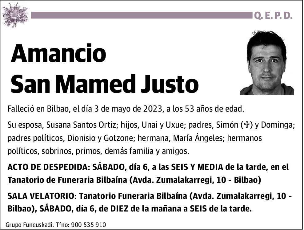 Amancio San Mamed Justo