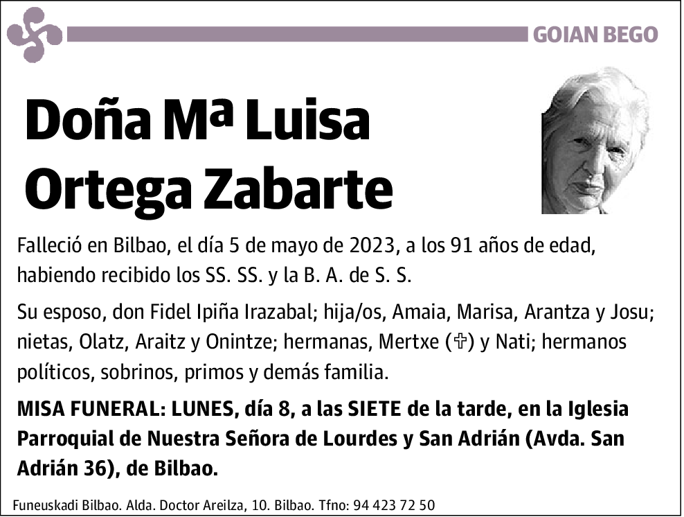 Mª Luisa Ortega Zabarte