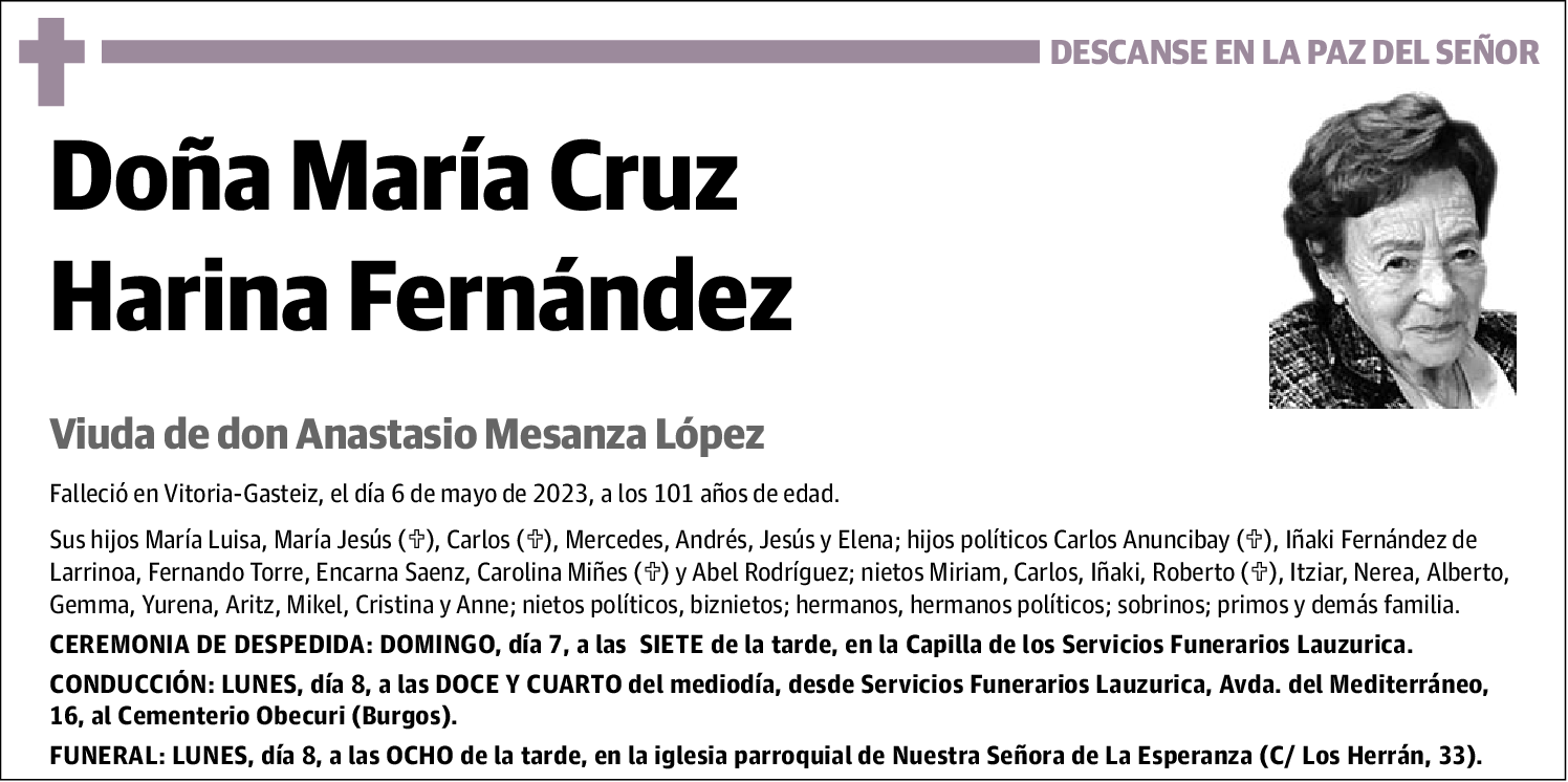 María Cruz Harina Fernández