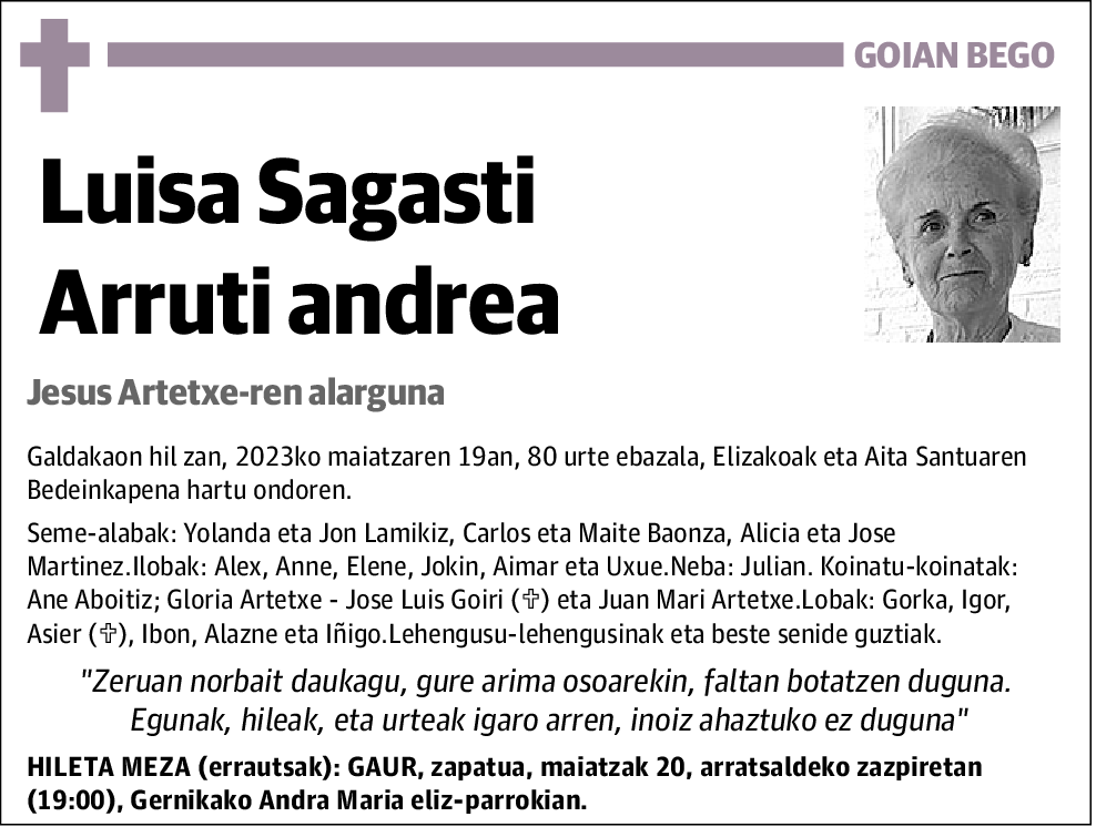 Luisa Sagasti Arruti