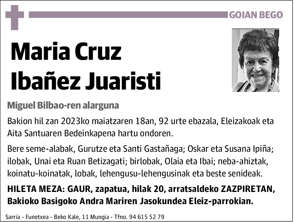María Cruz Ibañez Juaristi