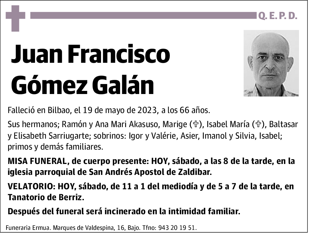 Juan Francisco Gómez Galán
