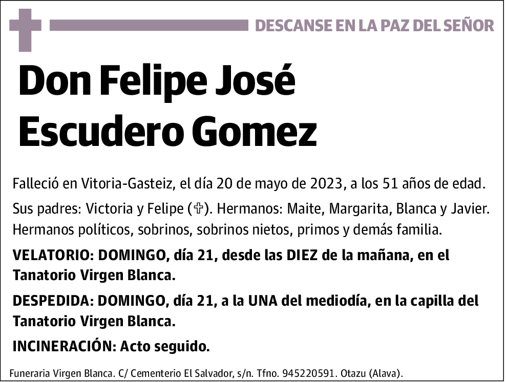 Felipe Jose Escudero Gómez