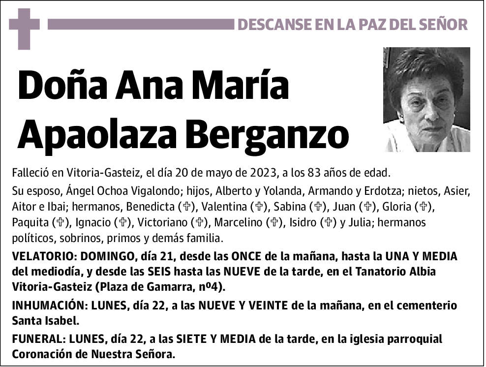 Ana María Apaolaza Berganzo