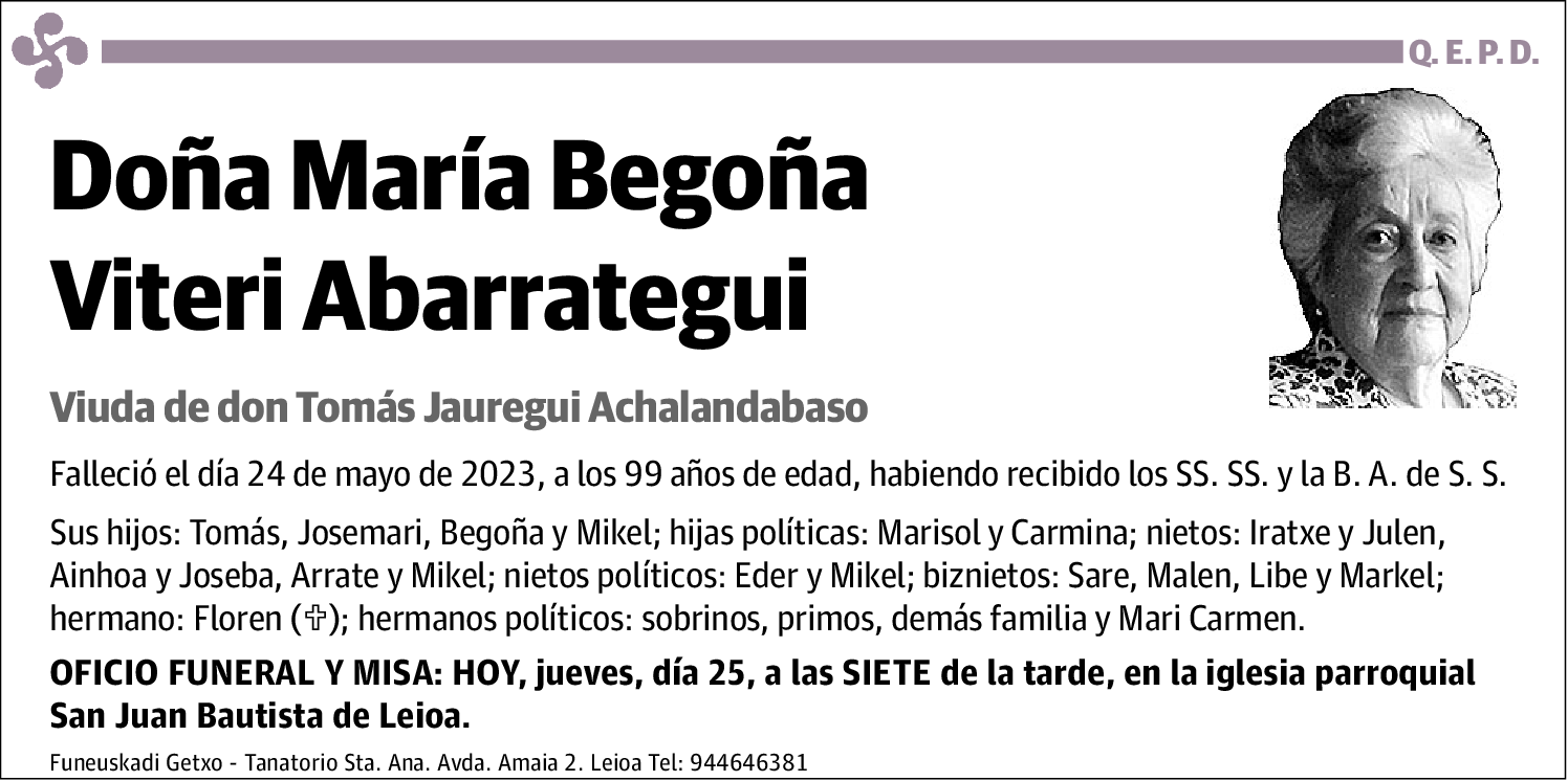 María Begoña Viteri Abarrategui