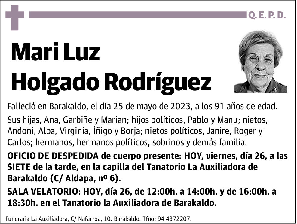 Mari Luz Holgado Rodríguez