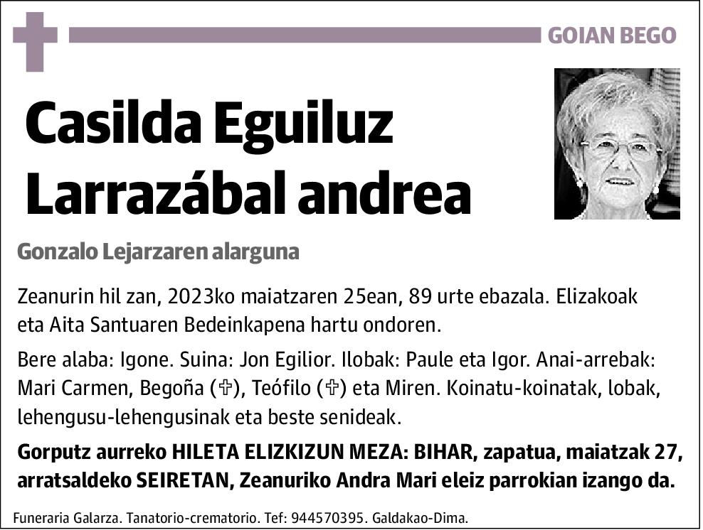 Casilda Eguiluz Larrazábal