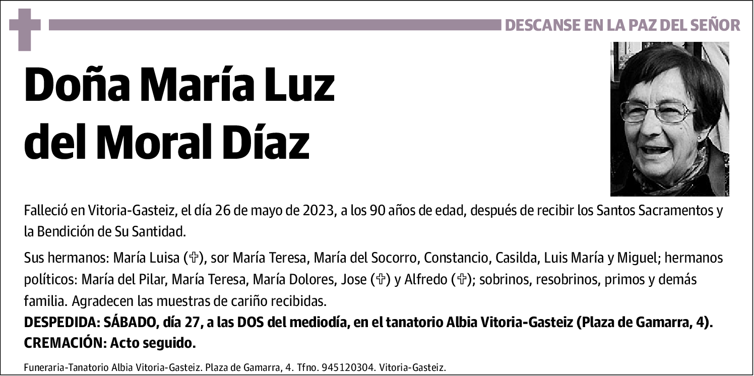 Maria Luz del Moral Diaz
