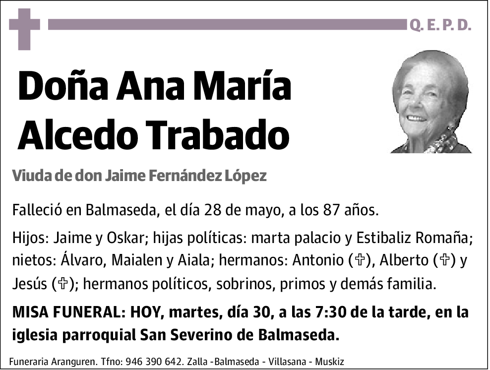 Ana María Alcedo Trabado