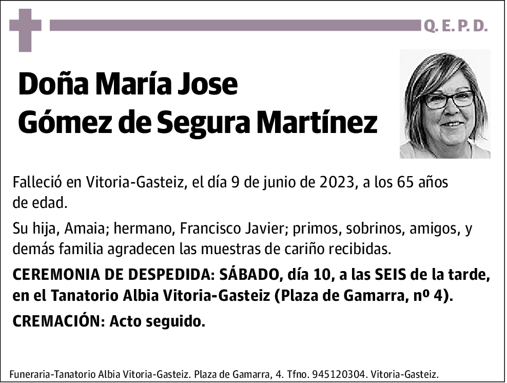 María Jose Gómez de Segura Martínez