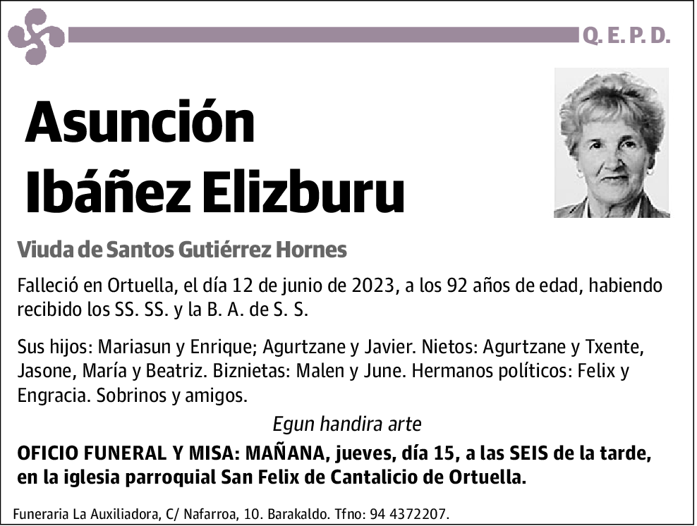 Asunción Ibáñez Elizburu