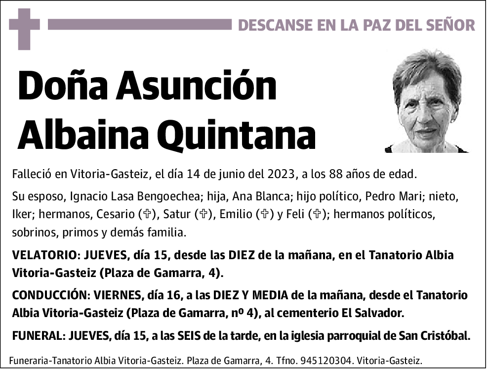 Asunción Albaina Quintana