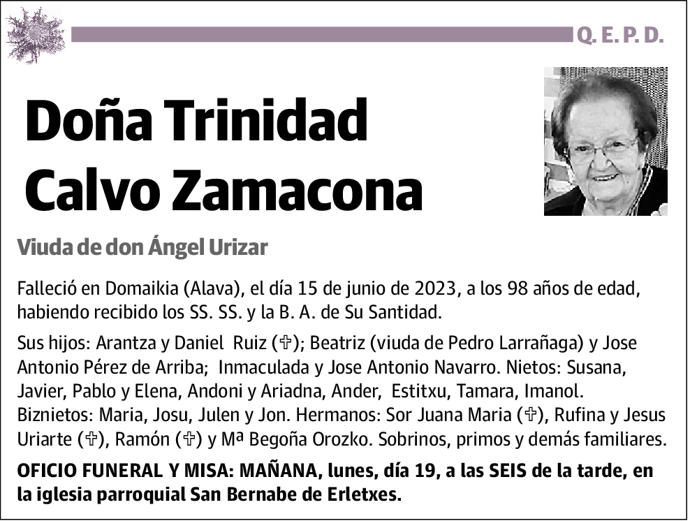 Trinidad Calvo Zamacona