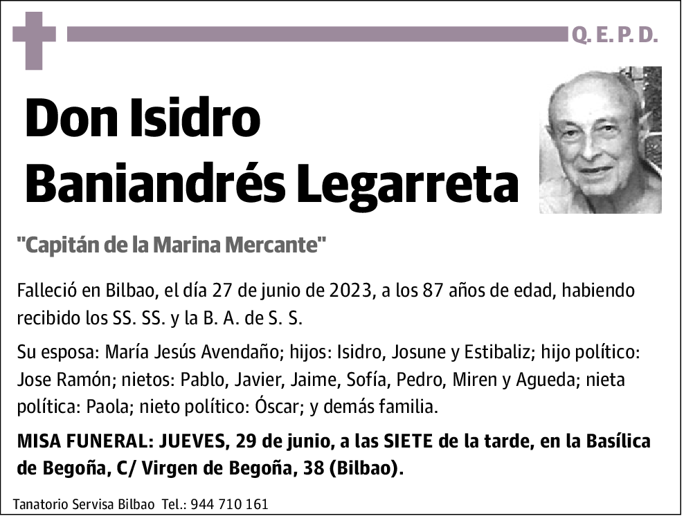 Isidro Baniandrés Legarreta